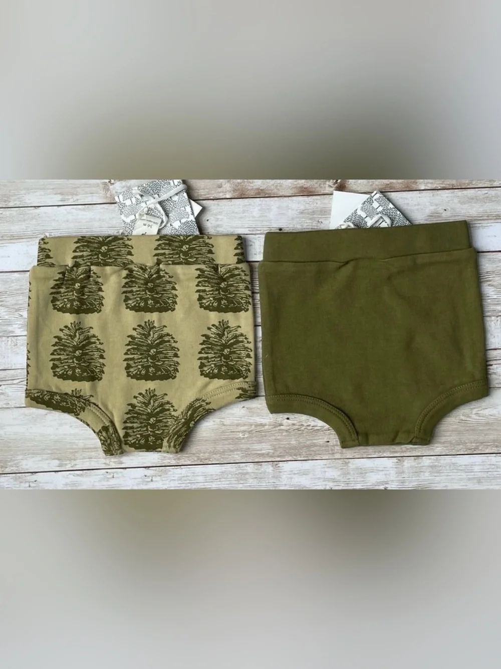 Kate Quinn Olive Green Baby/ Toddler Bloomers - 2-Pack